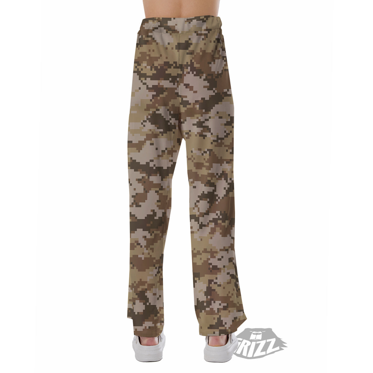 Digital Camo Beige Print Pattern Pajama Pants-grizzshop