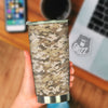 Digital Camo Beige Print Pattern Tumbler-grizzshop