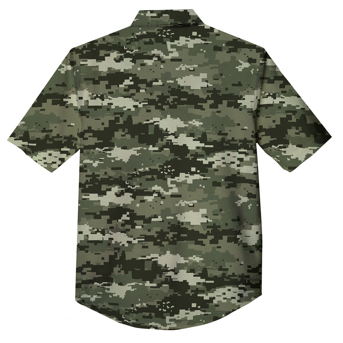 Digital Camo Desert Print Pattern Button Up Shirt-grizzshop