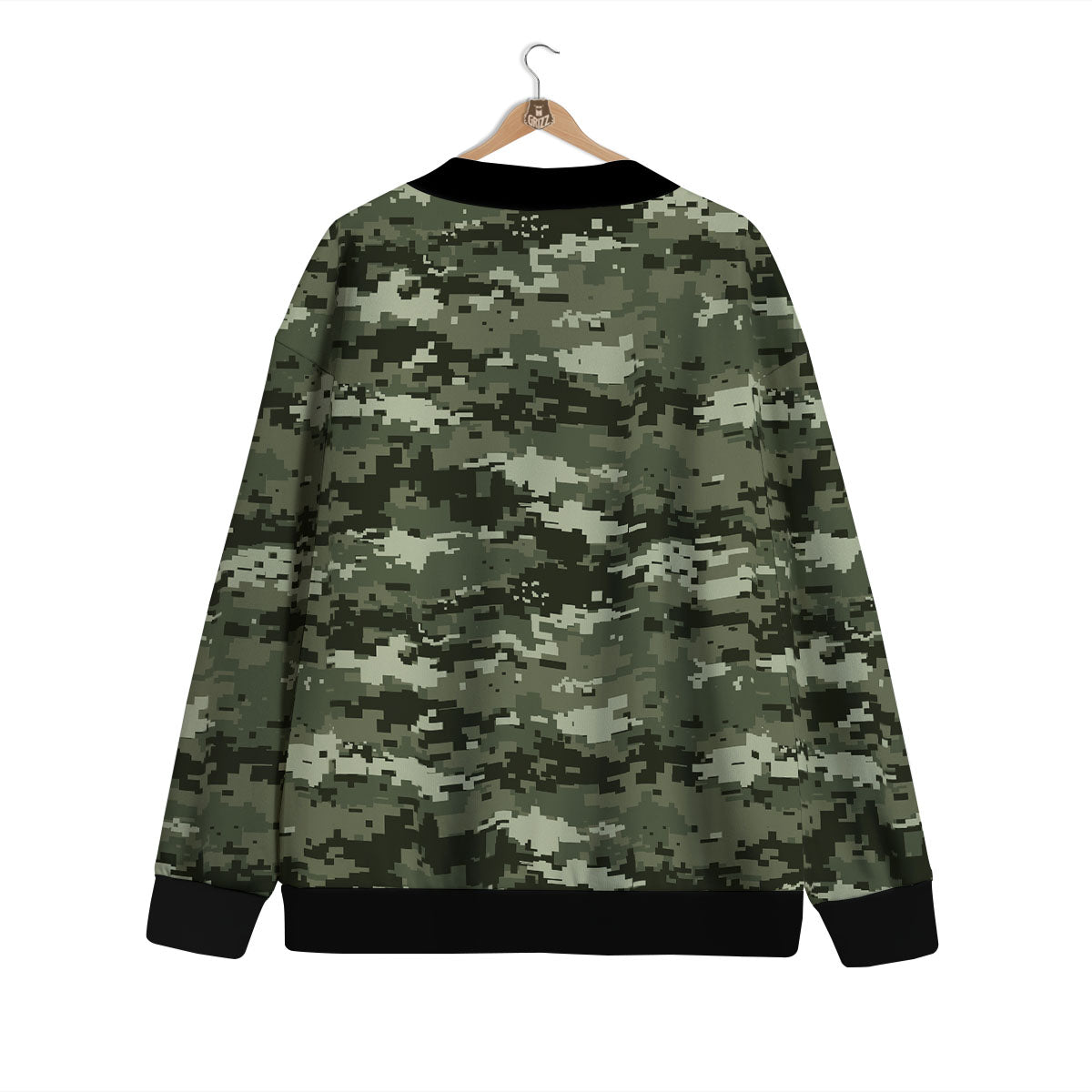 Digital Camo Desert Print Pattern Cardigan-grizzshop