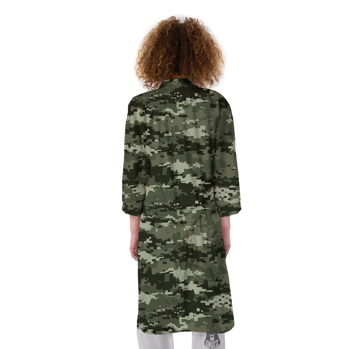 Digital Camo Desert Print Pattern Kimono-grizzshop
