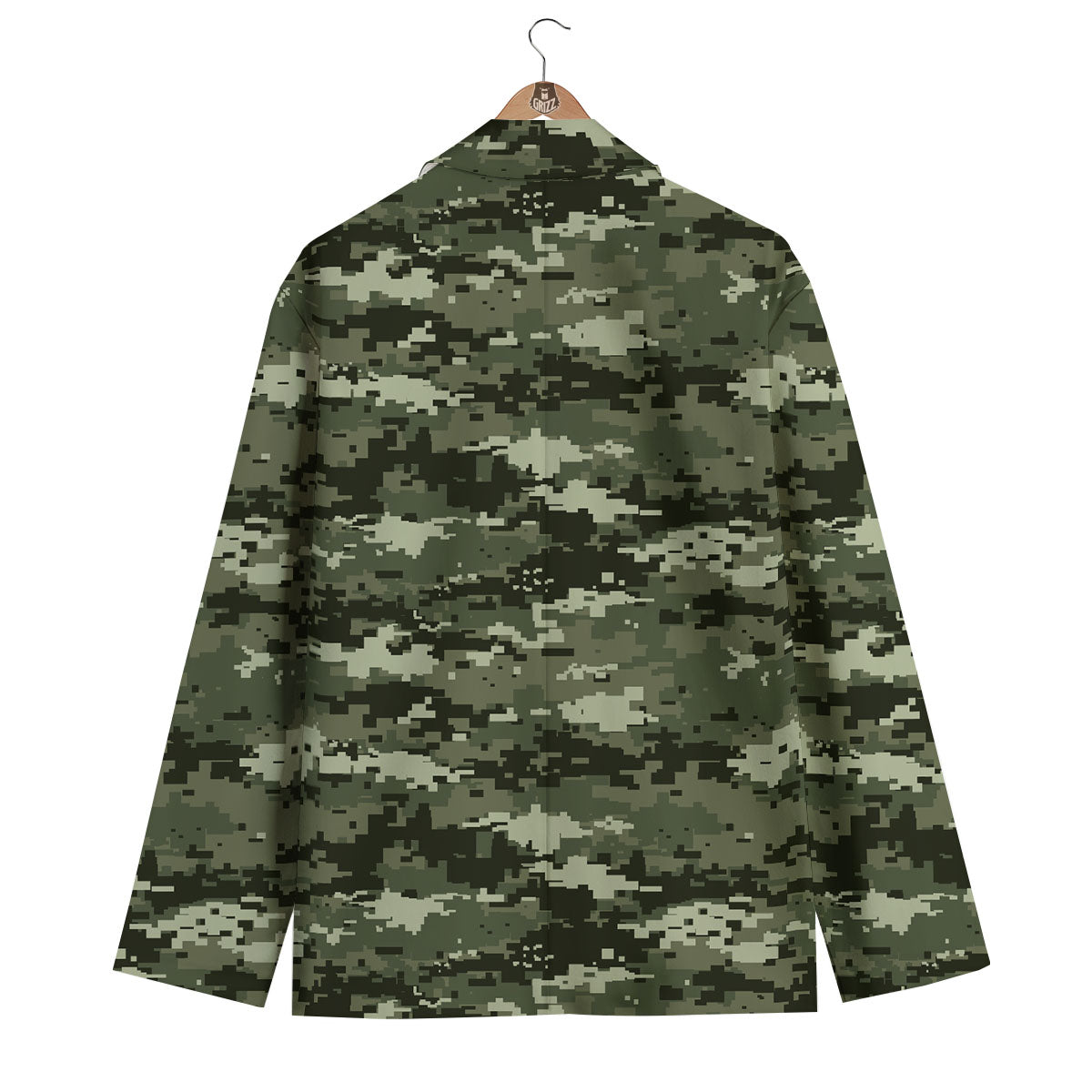 Digital Camo Desert Print Pattern Men's Blazer-grizzshop
