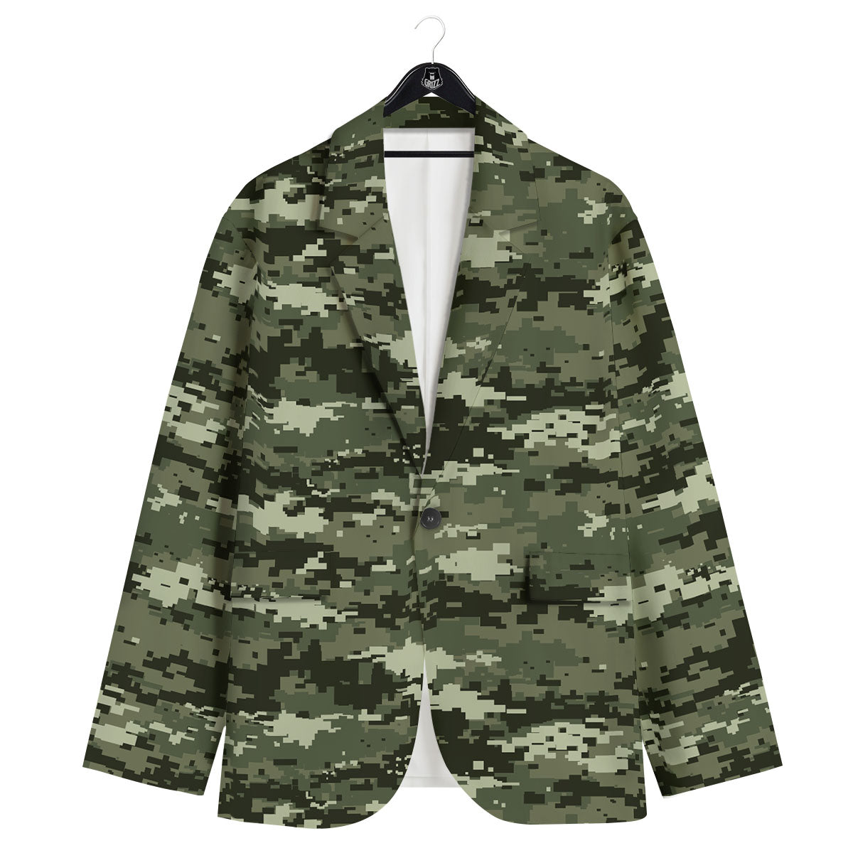 Digital Camo Desert Print Pattern Men's Sport Coat-grizzshop