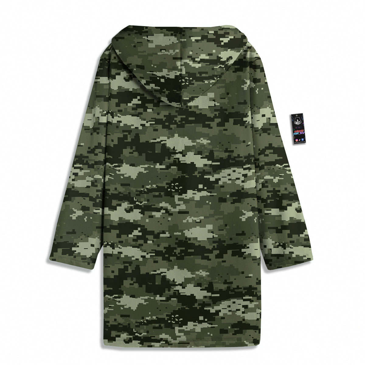 Digital Camo Desert Print Pattern Men's Windbreaker Jacket-grizzshop