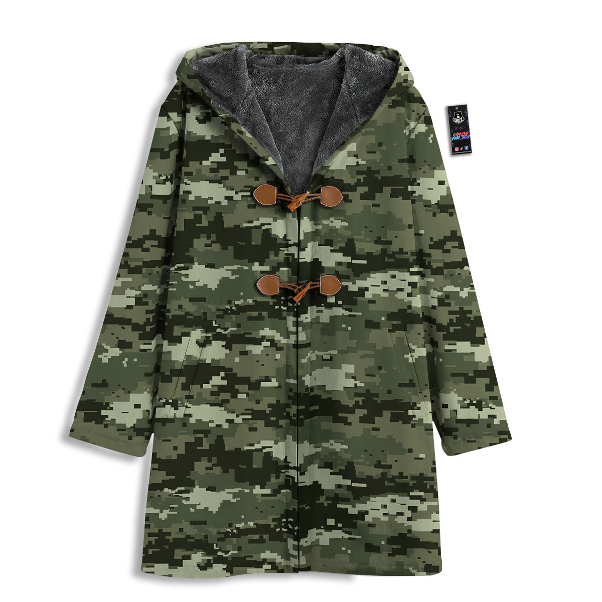 Digital Camo Desert Print Pattern Men's Windbreaker Jacket-grizzshop