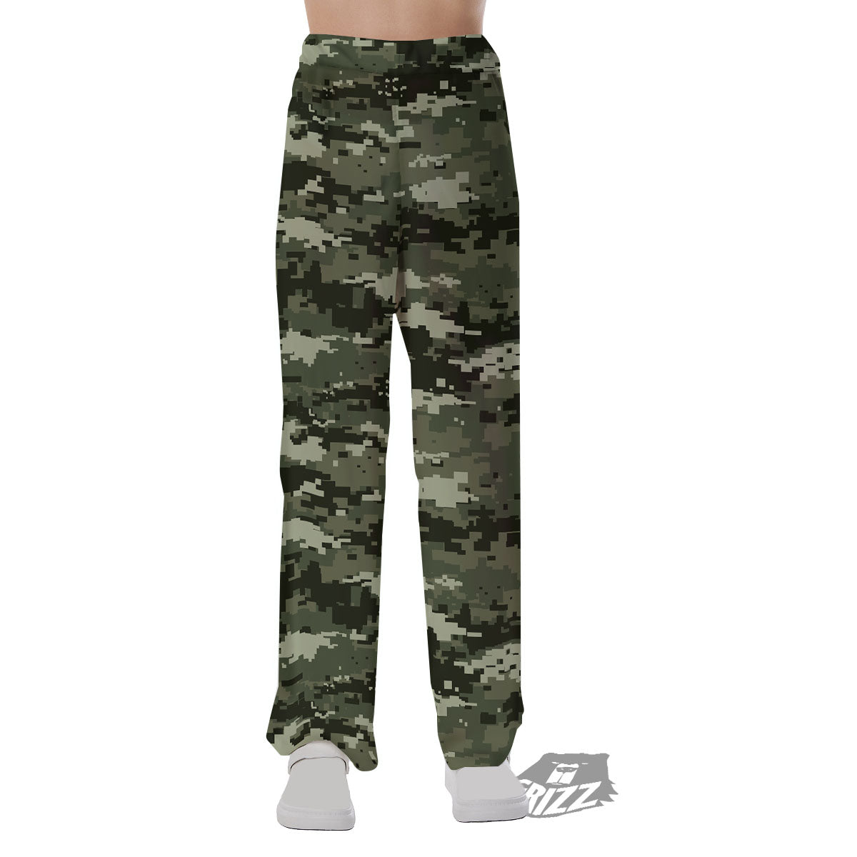 Digital Camo Desert Print Pattern Pajama Pants-grizzshop
