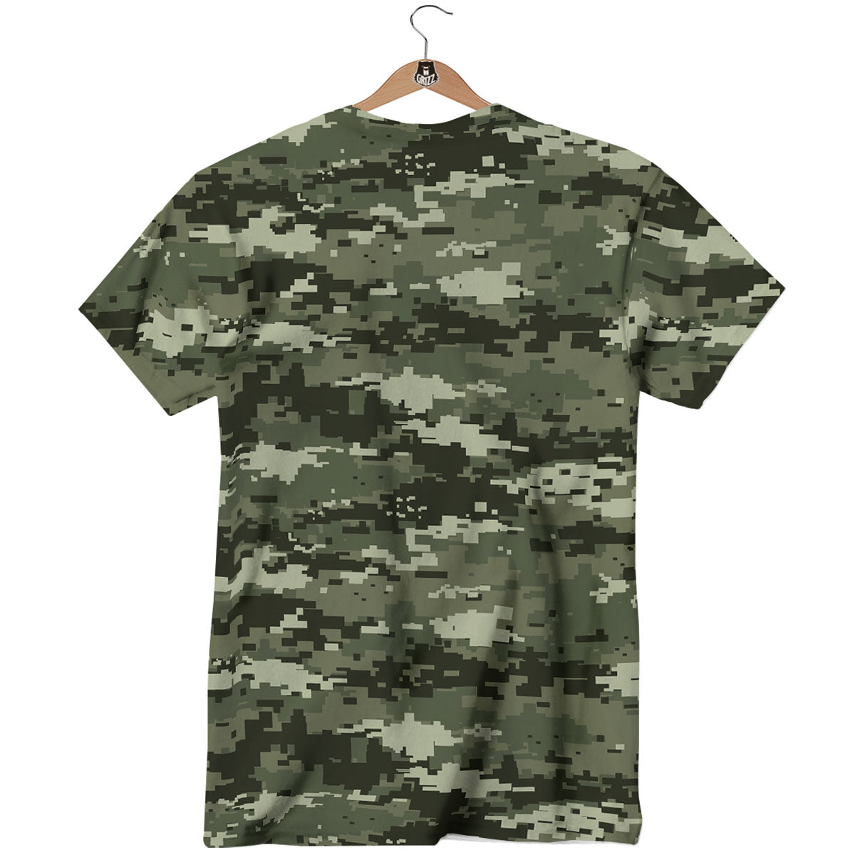 Digital Camo Desert Print Pattern T-Shirt-grizzshop