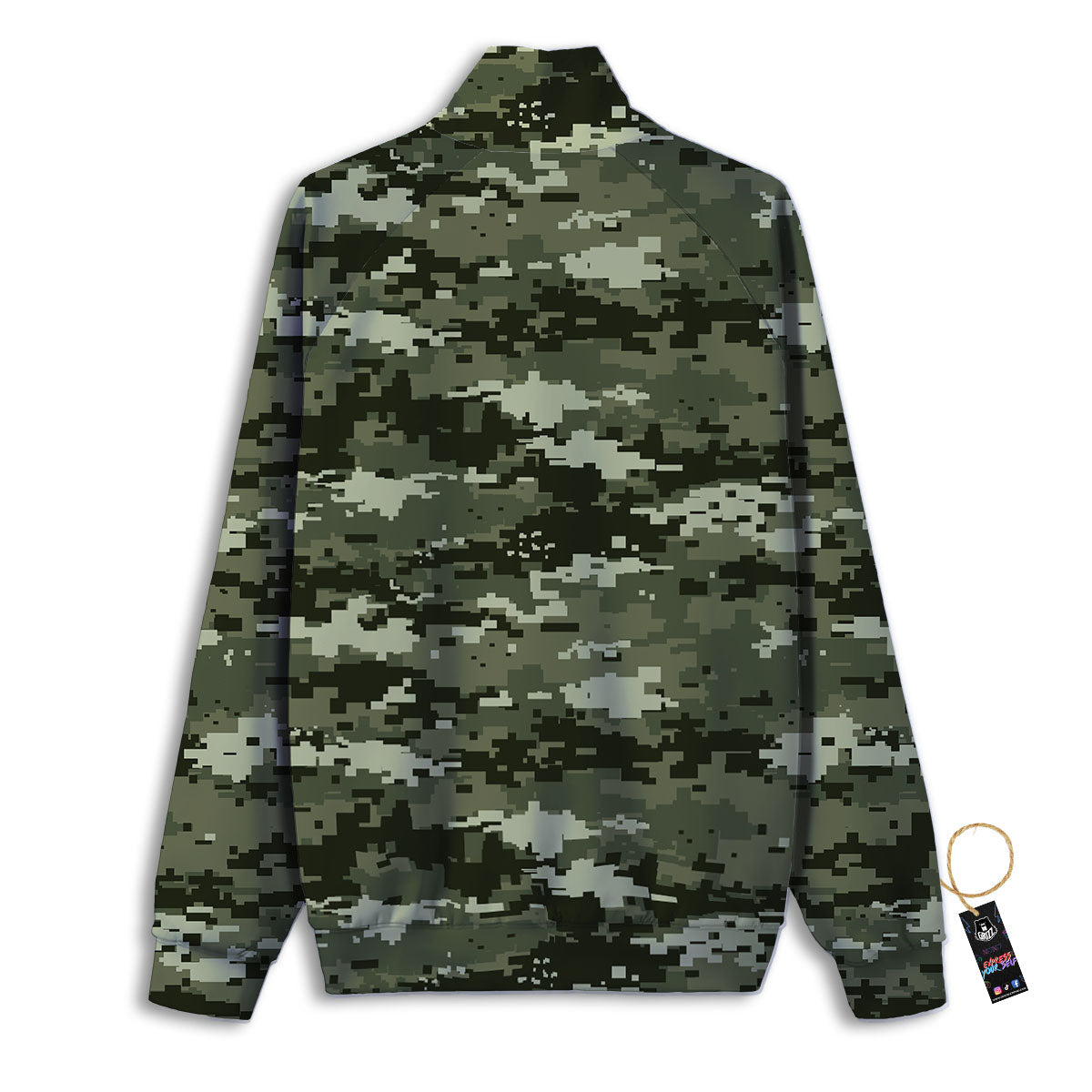 Digital Camo Desert Print Pattern Track Jacket-grizzshop