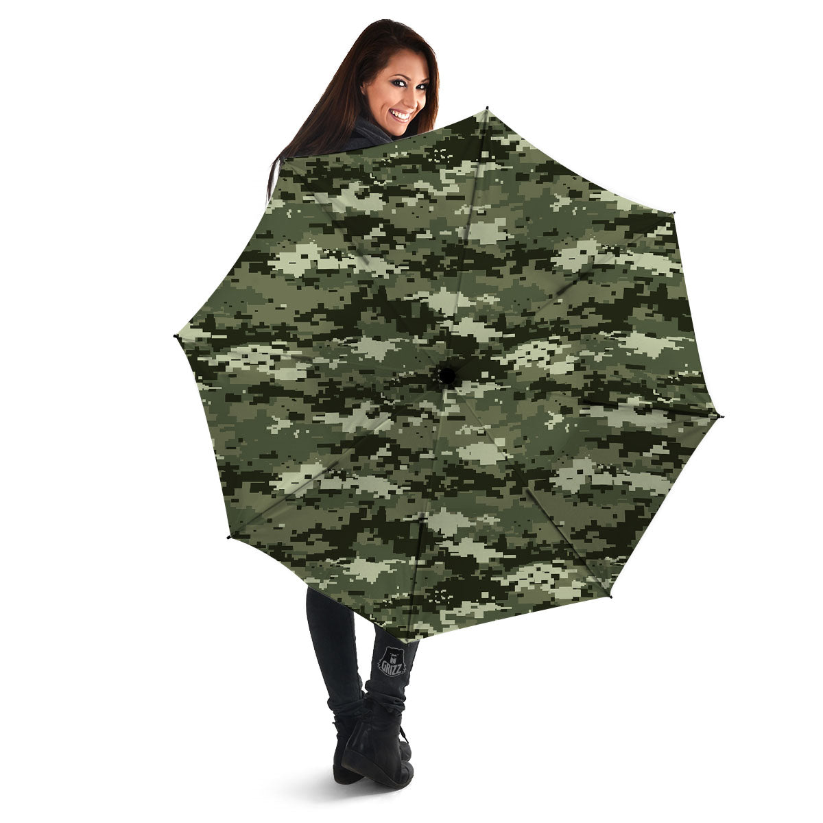 Digital Camo Desert Print Pattern Umbrella-grizzshop