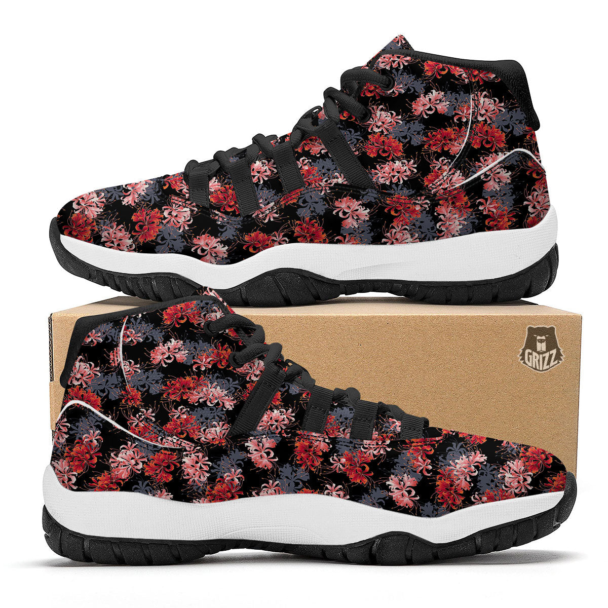 Digital Camo Forest Green Print Pattern Black Bball Shoes-grizzshop