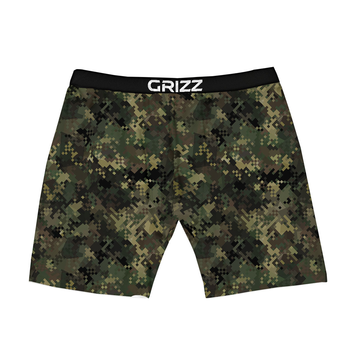 Digital Camo Forest Green Print Pattern Boxer Briefs-grizzshop