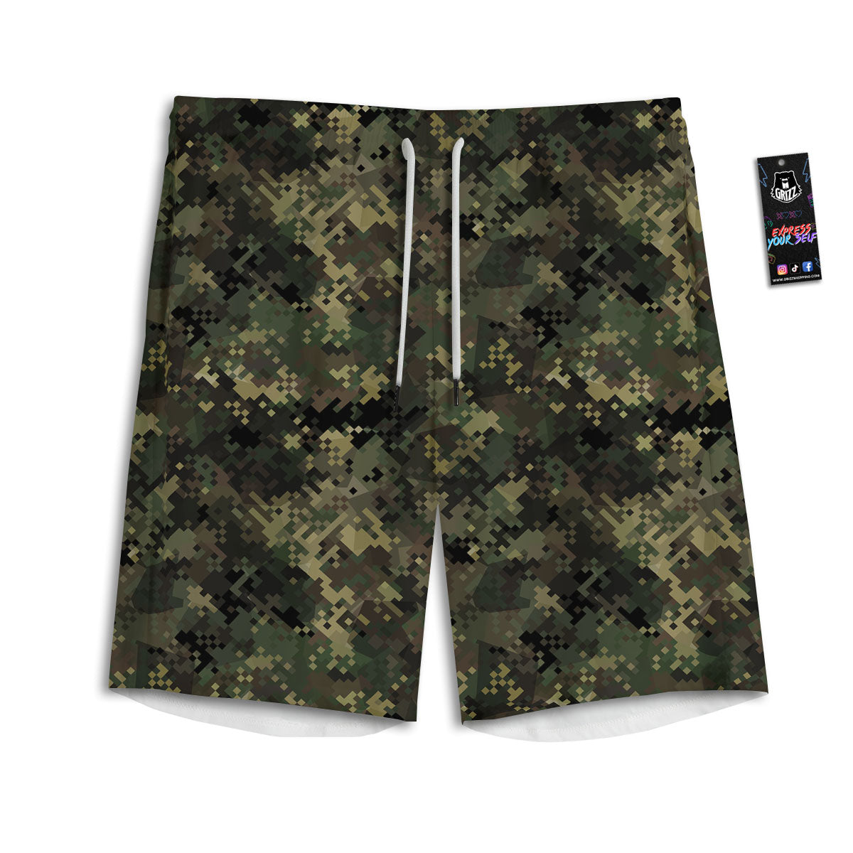 De Lis Mardi Gras Print Pattern Men's Athletic Shorts