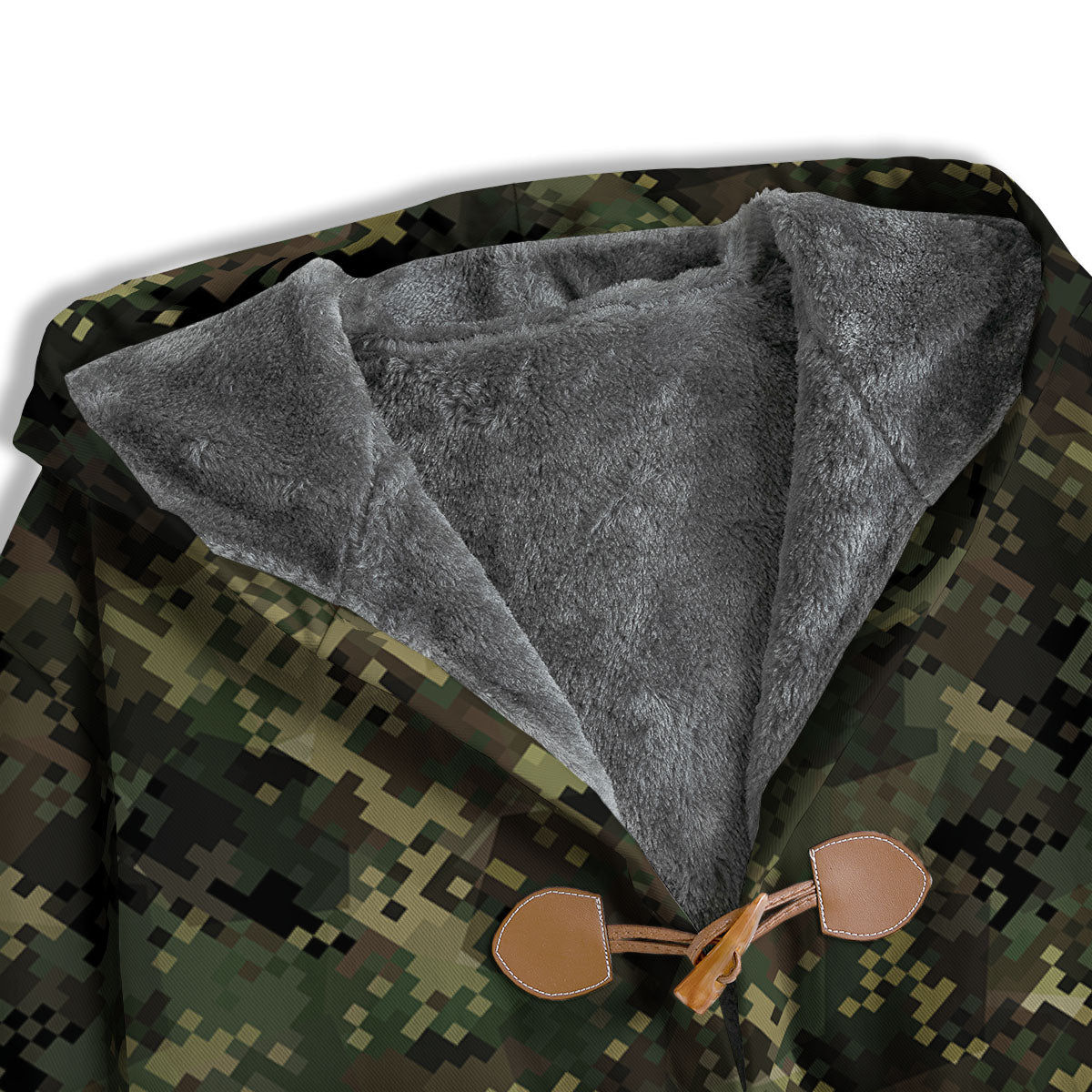 Digital Camo Forest Green Print Pattern Men's Windbreaker Jacket-grizzshop