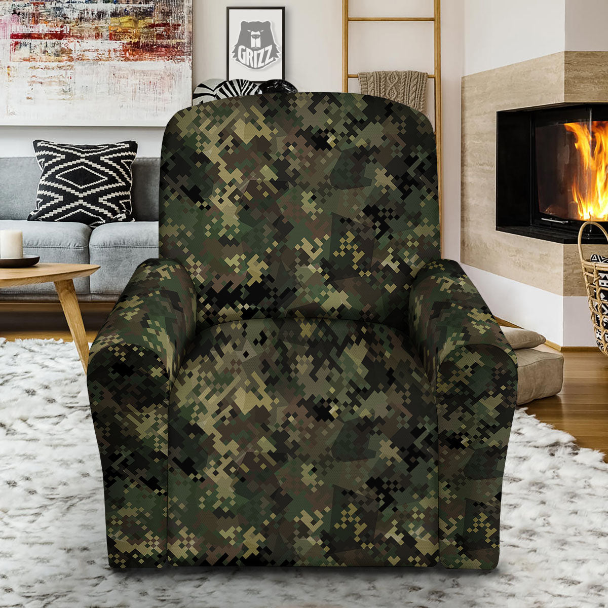 Forest green online recliner