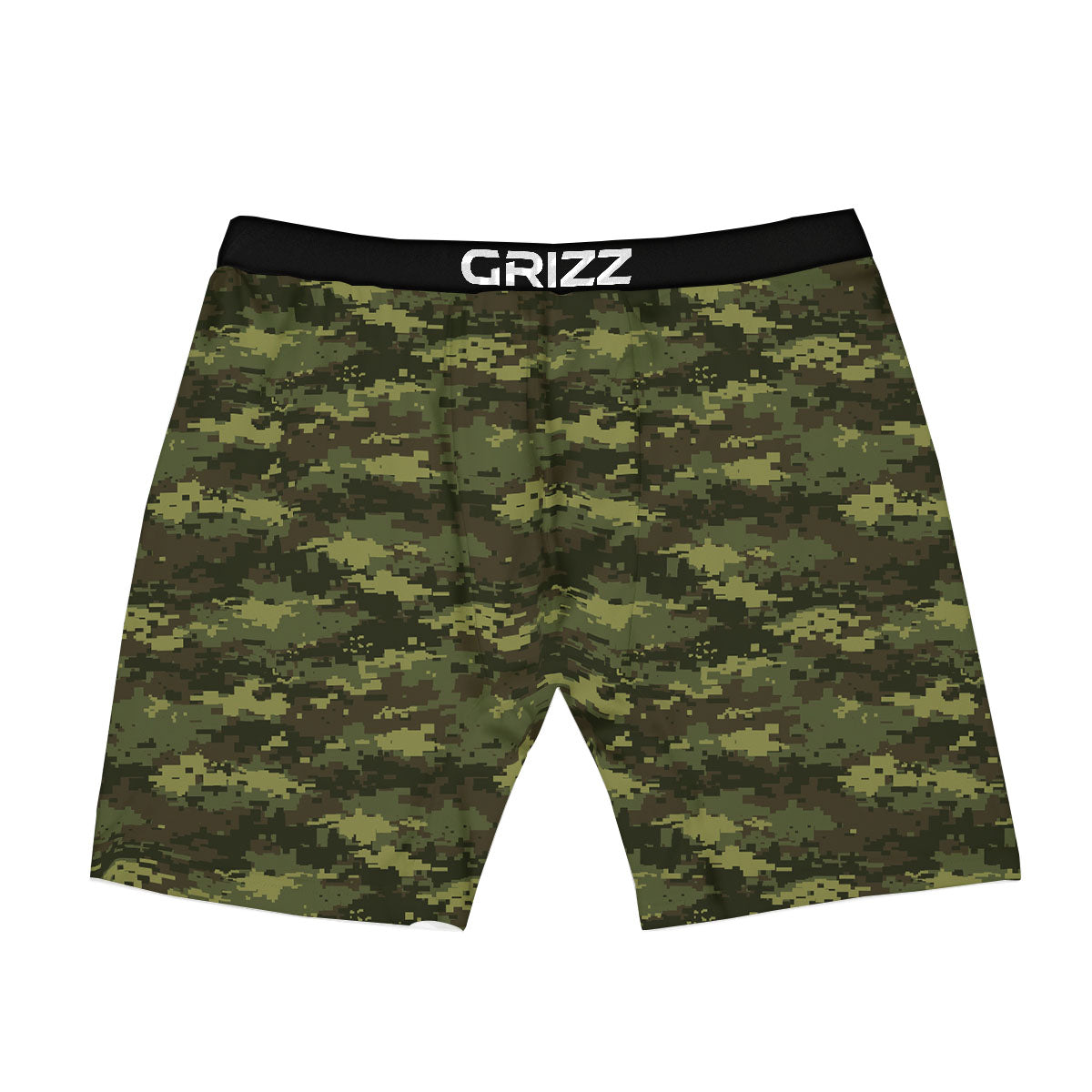 Digital Camo Green Print Pattern Boxer Briefs-grizzshop