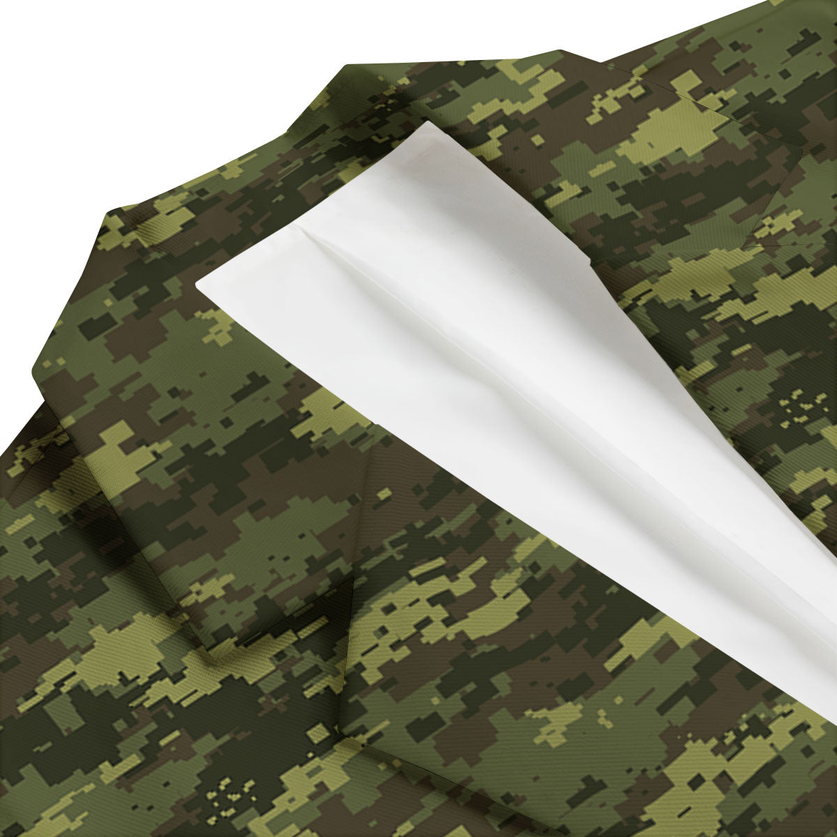 Digital Camo Green Print Pattern Men's Blazer-grizzshop