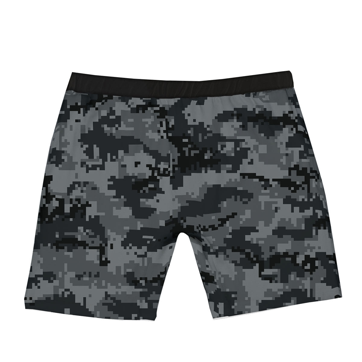 Digital Camo Grey And Black Print Boxer Briefs-grizzshop