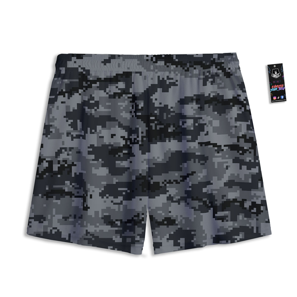 Floral Western Dark Print Pattern Mesh Shorts