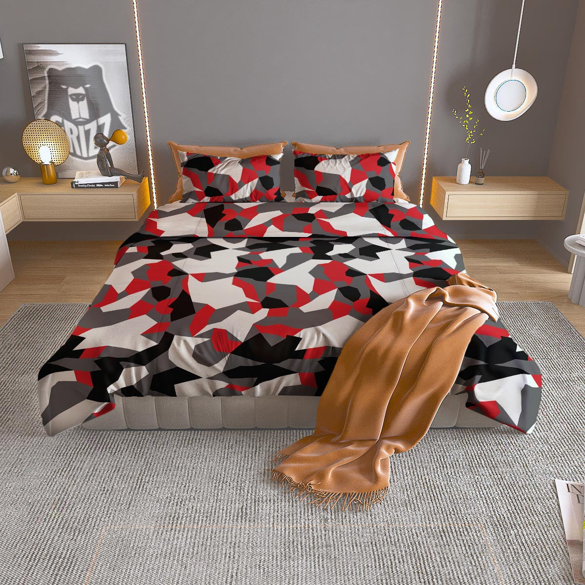 Cow Pink And White Print Pattern Duvet Cover Bedding Set