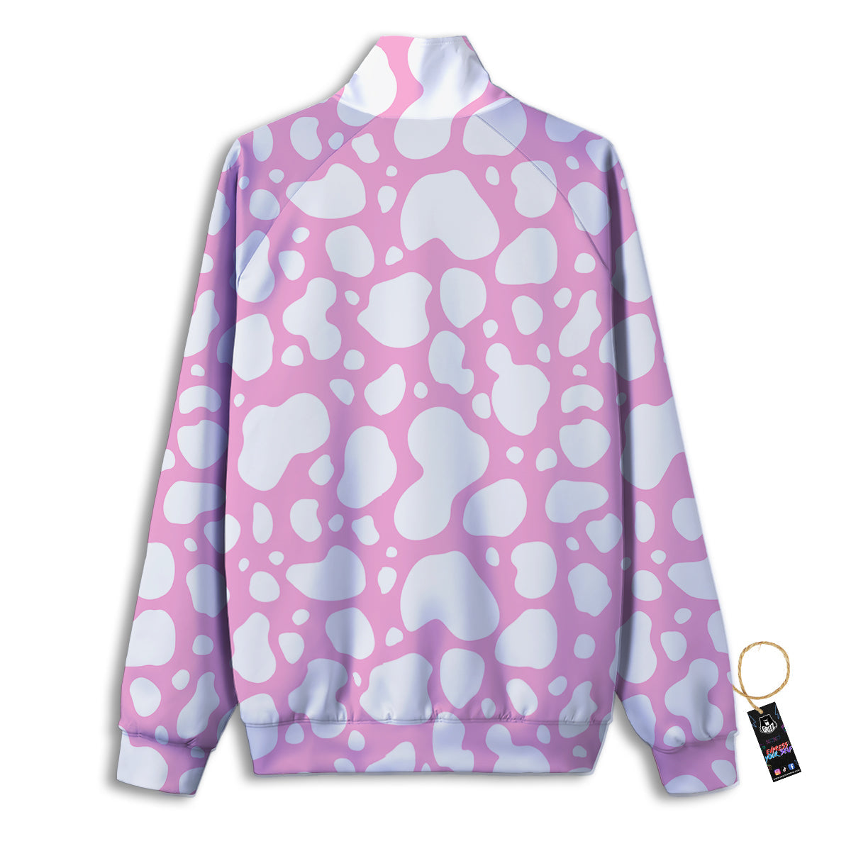 Digital Camo Grey And Red Print Pattern Track Jacket-grizzshop