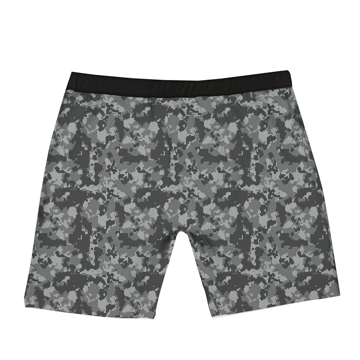 Digital Camo Grey Print Pattern Boxer Briefs-grizzshop