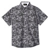 Digital Camo Grey Print Pattern Button Up Shirt-grizzshop
