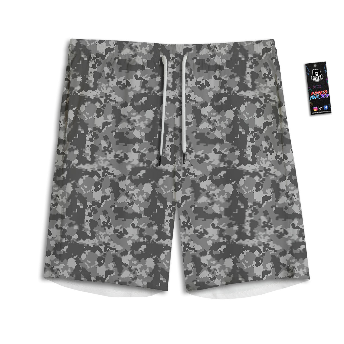 Demon Japanese Print Men's Athletic Shorts
