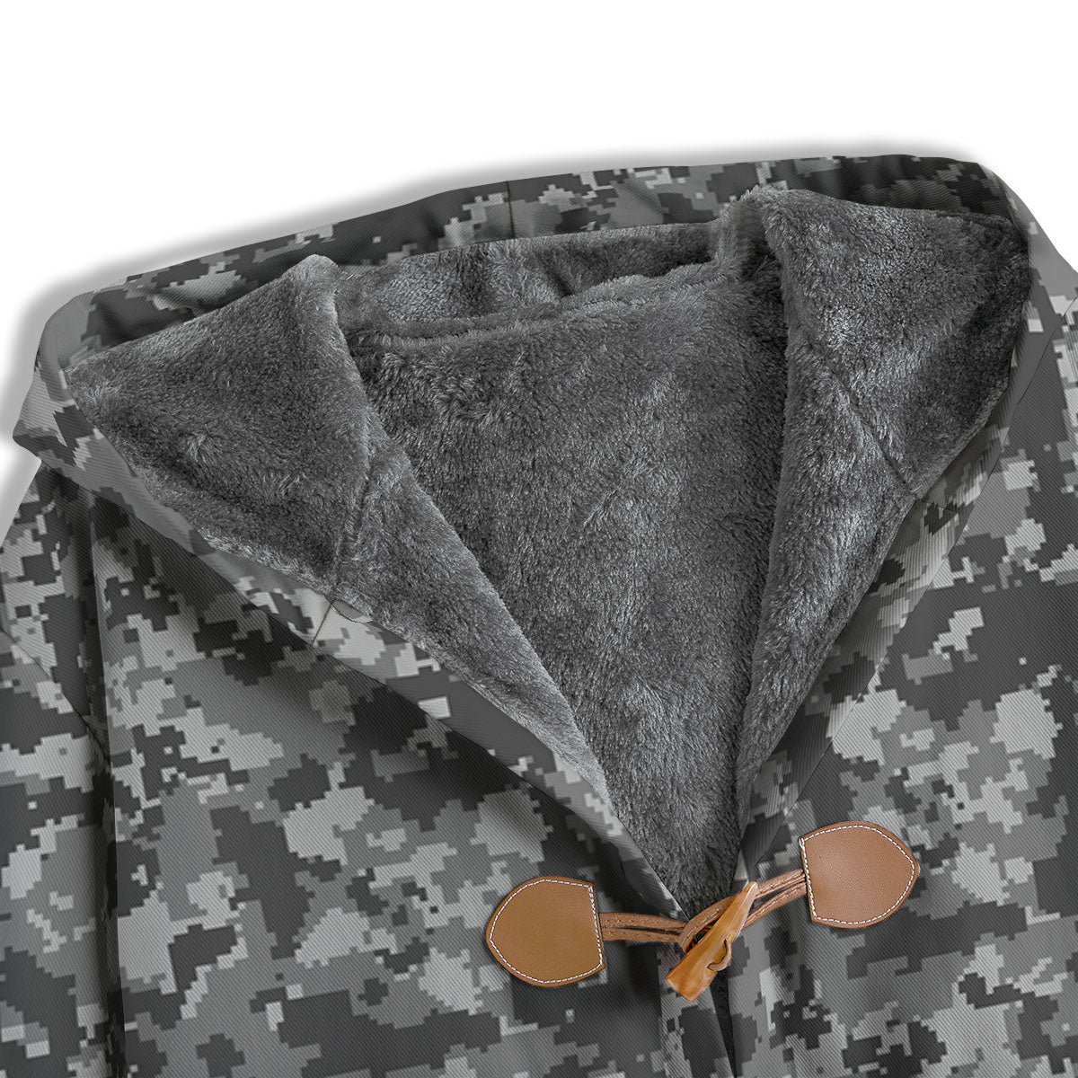 Digital Camo Grey Print Pattern Men's Windbreaker Jacket-grizzshop