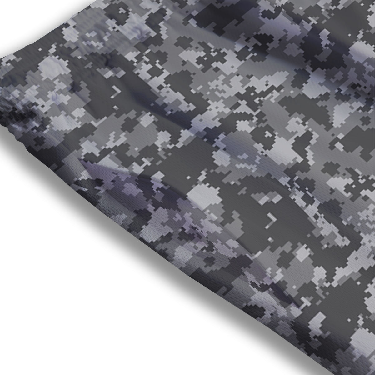 Digital Camo Grey Print Pattern Mesh Shorts