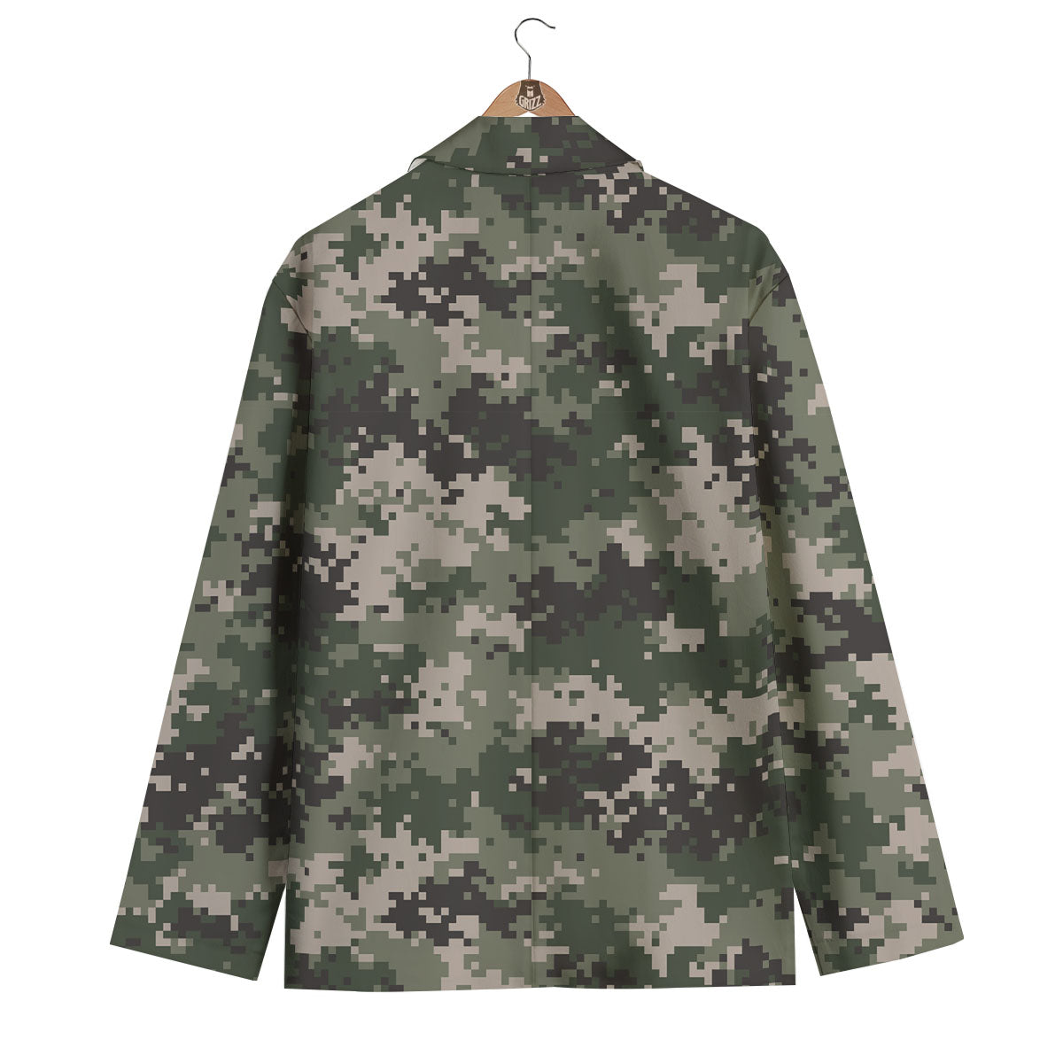 Digital Camo Military Print Pattern Men's Blazer-grizzshop