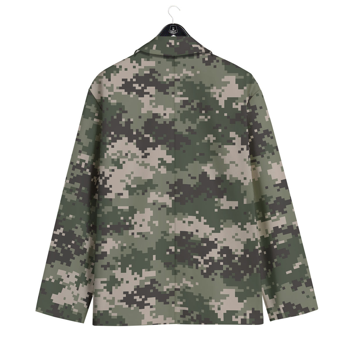 Digital Camo Military Print Pattern Men's Sport Coat-grizzshop