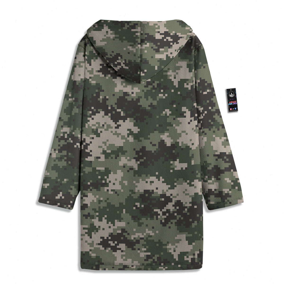Digital Camo Military Print Pattern Men's Windbreaker Jacket-grizzshop
