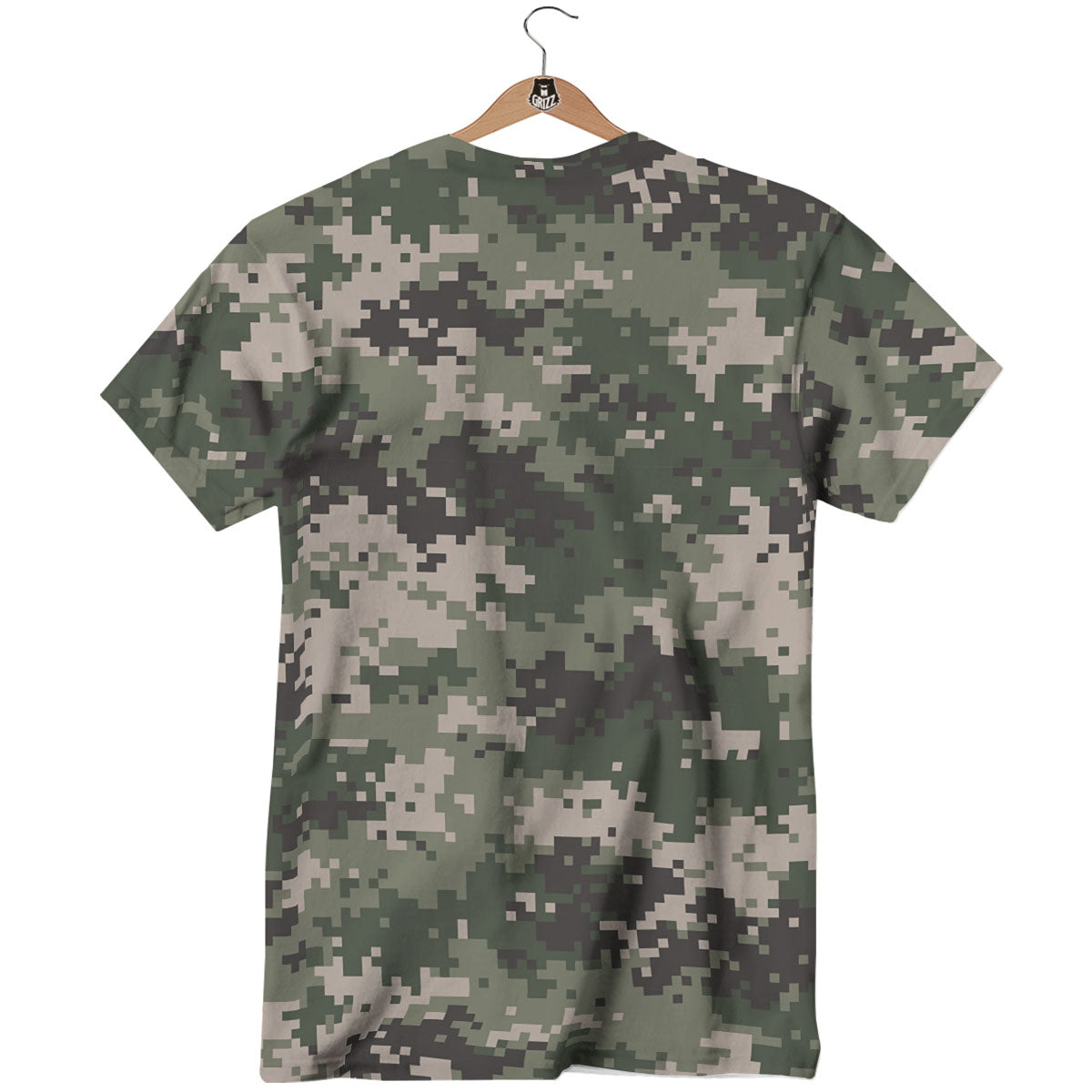Digital Camo Military Print Pattern T-Shirt-grizzshop