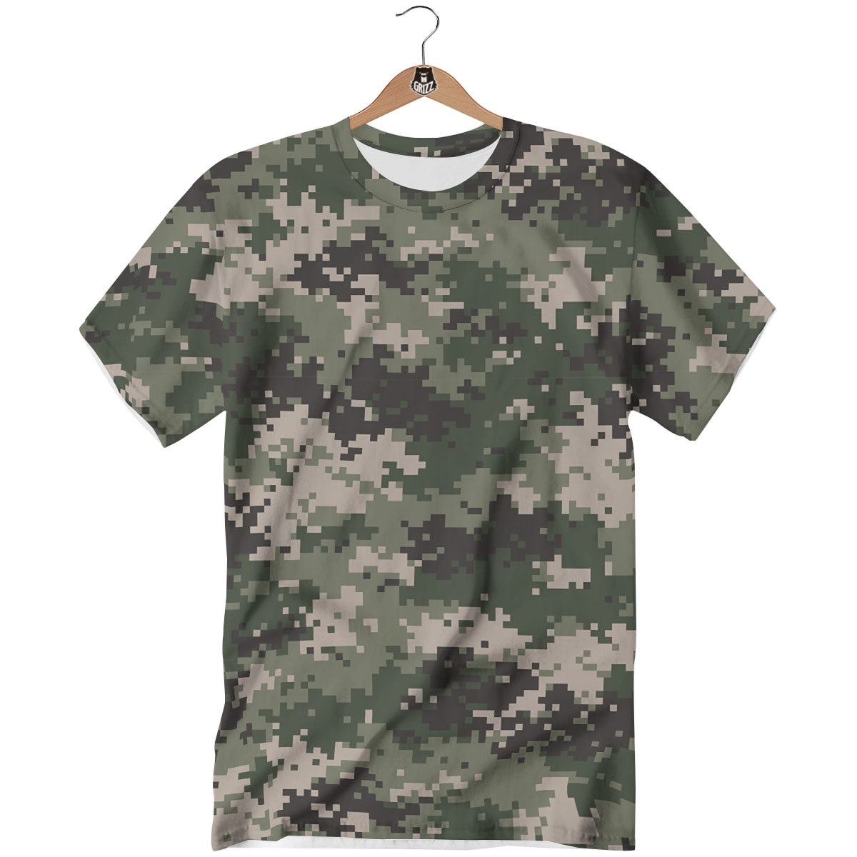 Digital Camo Military Print Pattern T-Shirt-grizzshop