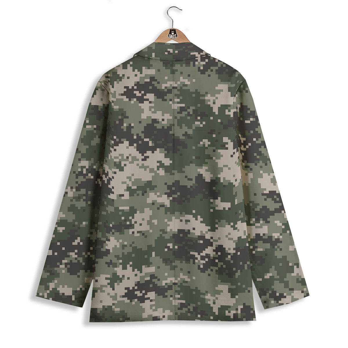 Digital Camo Military Print Pattern Women's Blazer-grizzshop