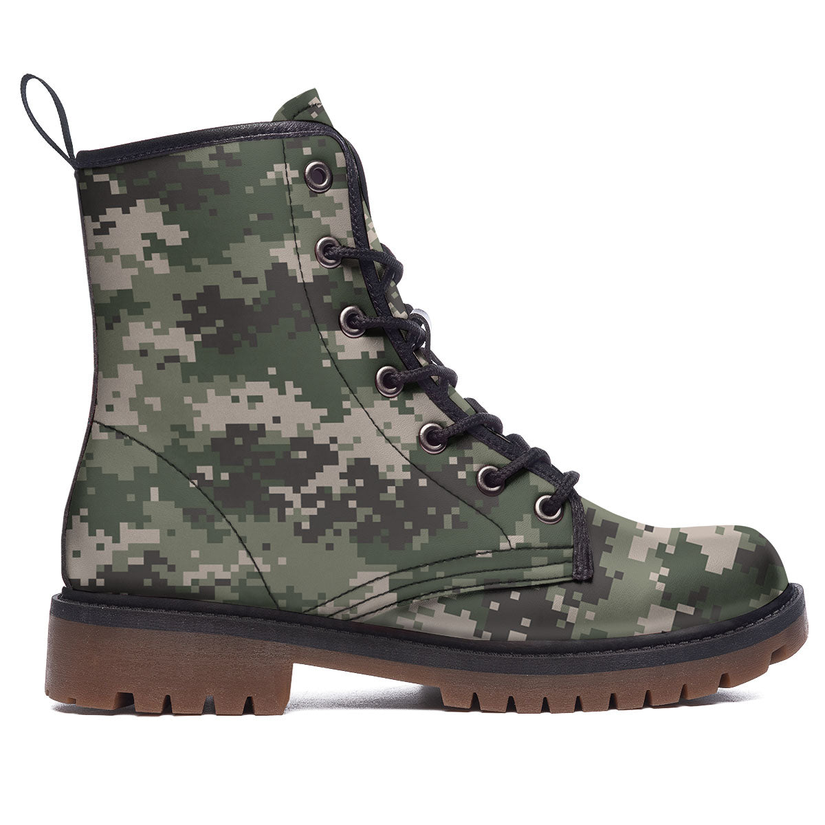 Digital Camo Military Print Pattern Work Boots-grizzshop
