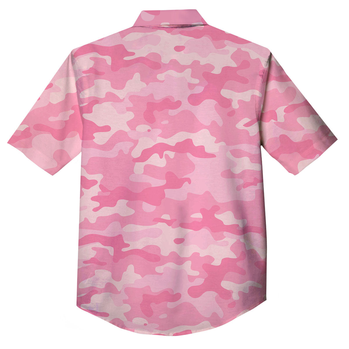 Digital Camo Pink Print Pattern Button Up Shirt-grizzshop