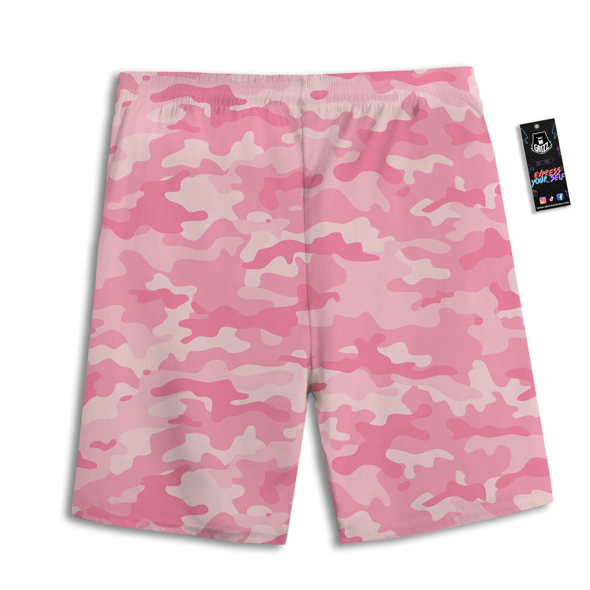 Digital Camo Pink Print Pattern Men's Athletic Shorts