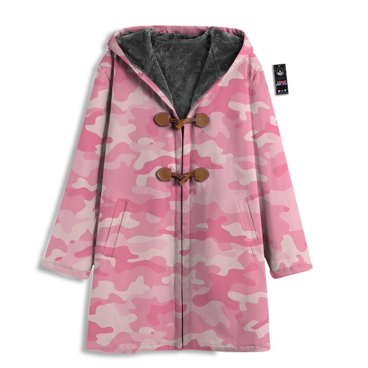 Digital Camo Pink Print Pattern Men's Windbreaker Jacket-grizzshop