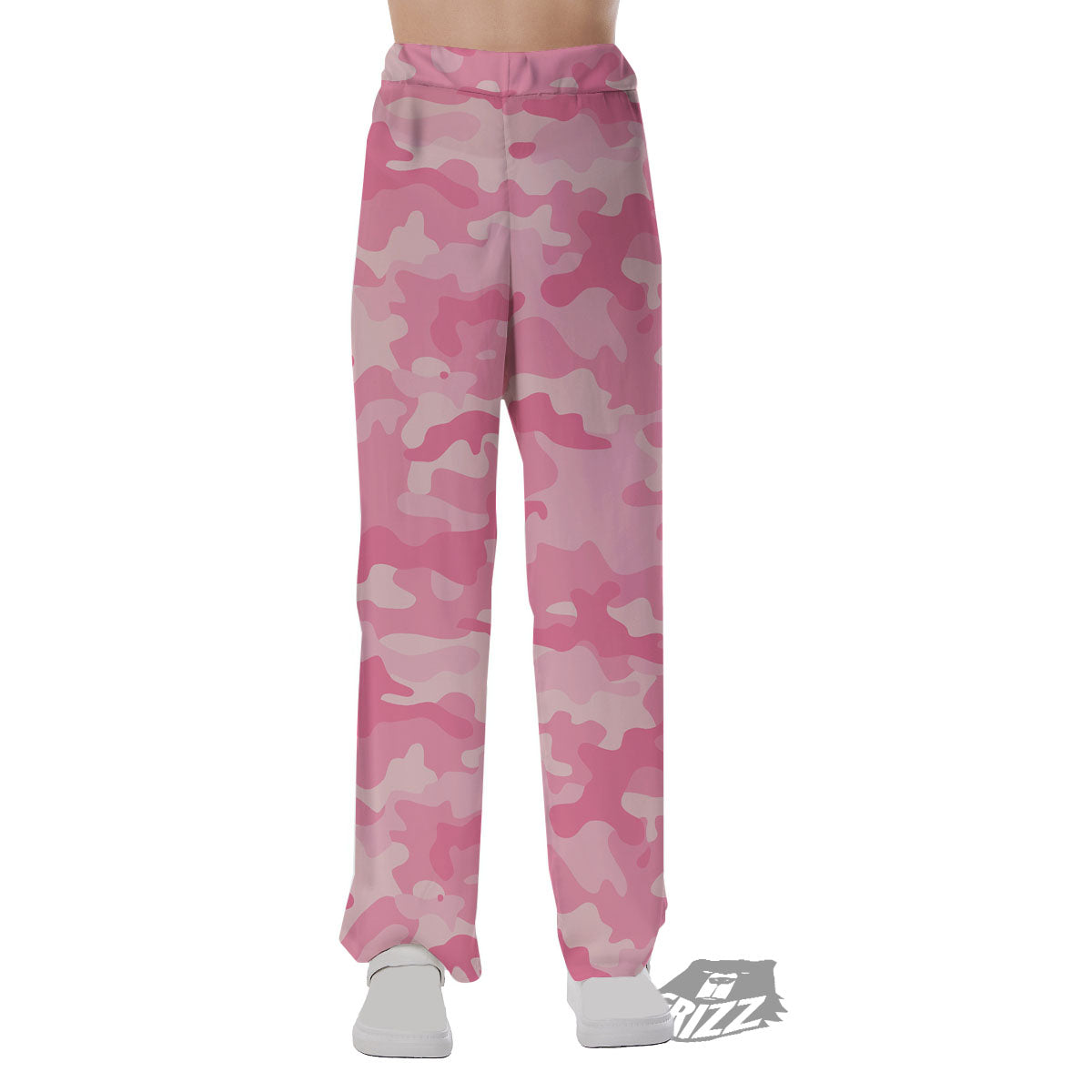 Digital Camo Pink Print Pattern Pajama Pants-grizzshop