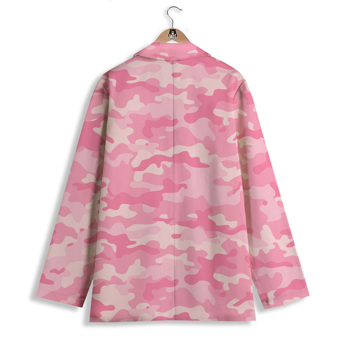 Digital Camo Pink Print Pattern Women's Blazer-grizzshop