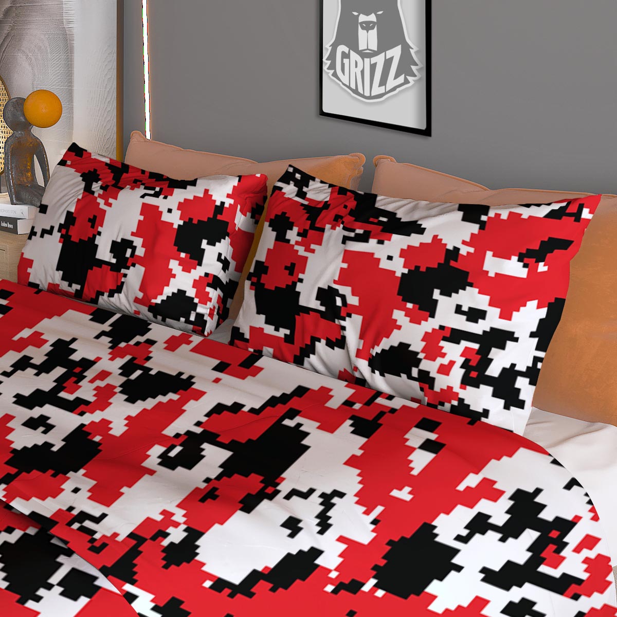 Crown Vintage Print Pattern Duvet Cover Bedding Set