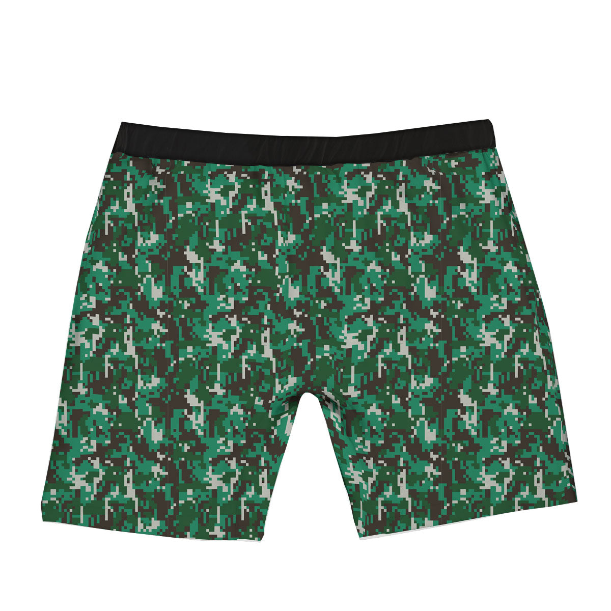 Digital Camo White And Green Print Boxer Briefs-grizzshop