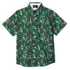 Digital Camo White And Green Print Button Up Shirt-grizzshop