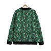 Digital Camo White And Green Print Cardigan-grizzshop