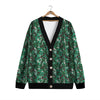 Digital Camo White And Green Print Cardigan-grizzshop