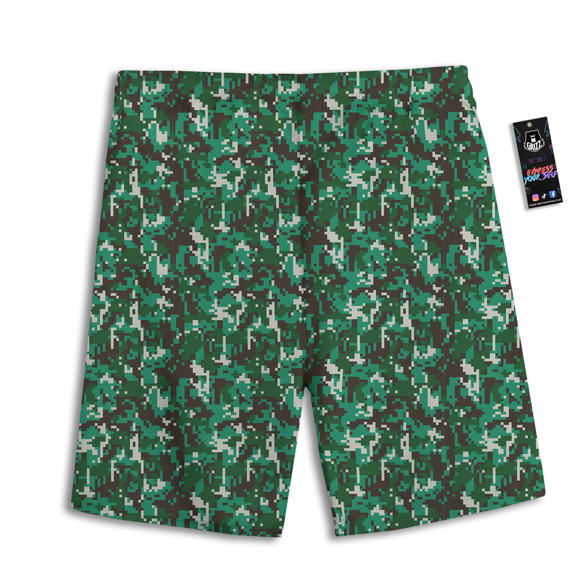 Demon Mask Japanese Print Men's Athletic Shorts