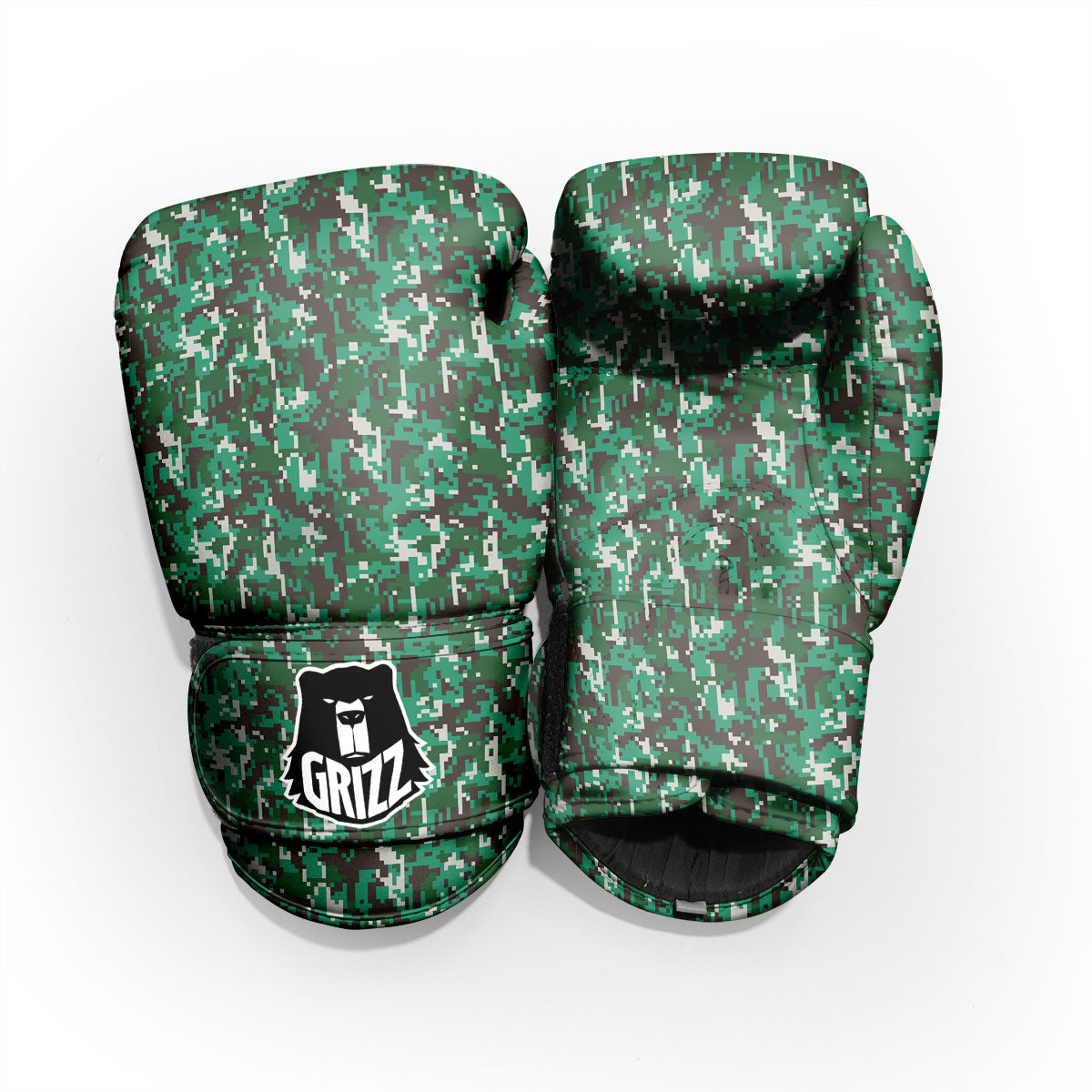 Digital Camo White And Green Print Pro Boxing Glove