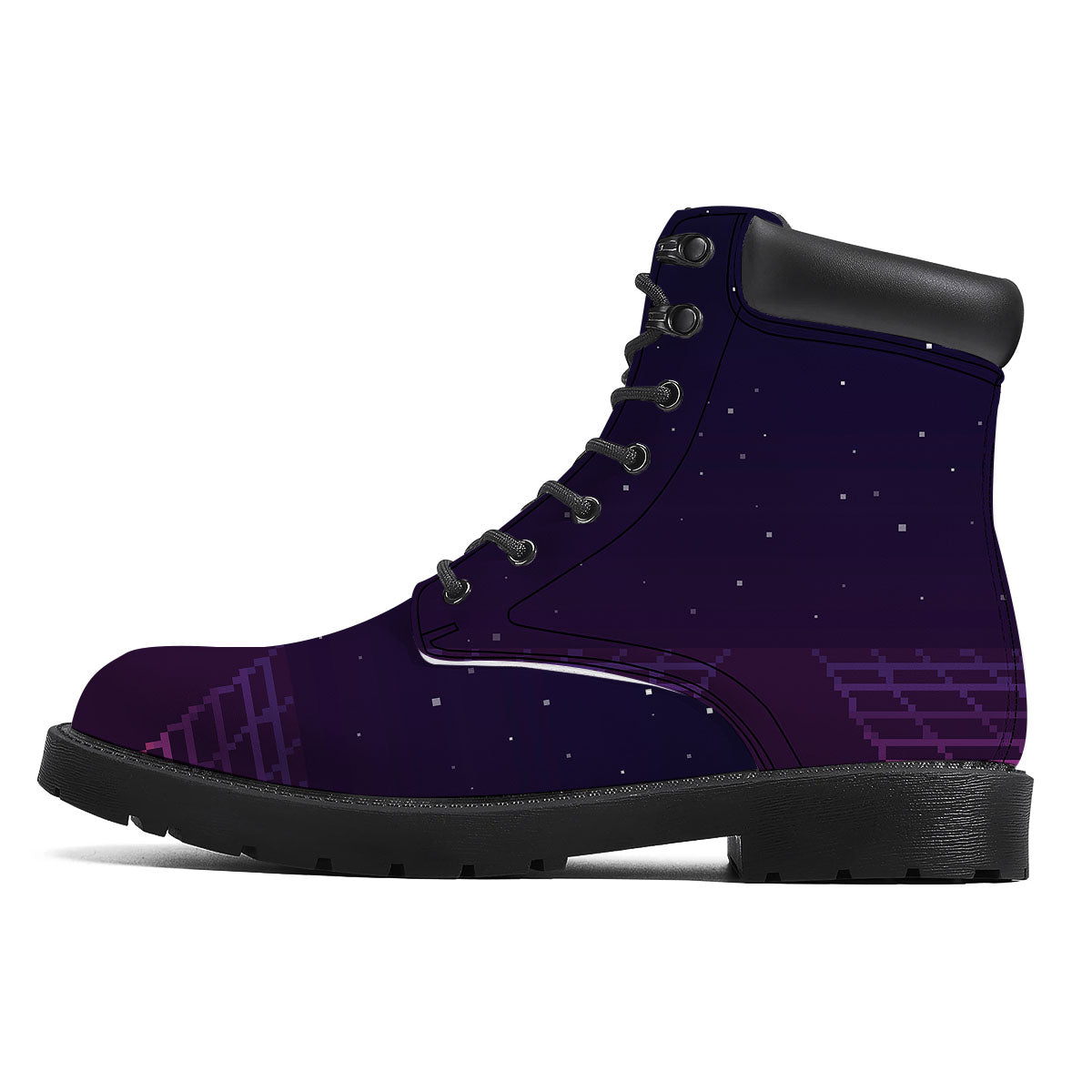 Digital Landscape 8-Bit Pixel Print Boots-grizzshop