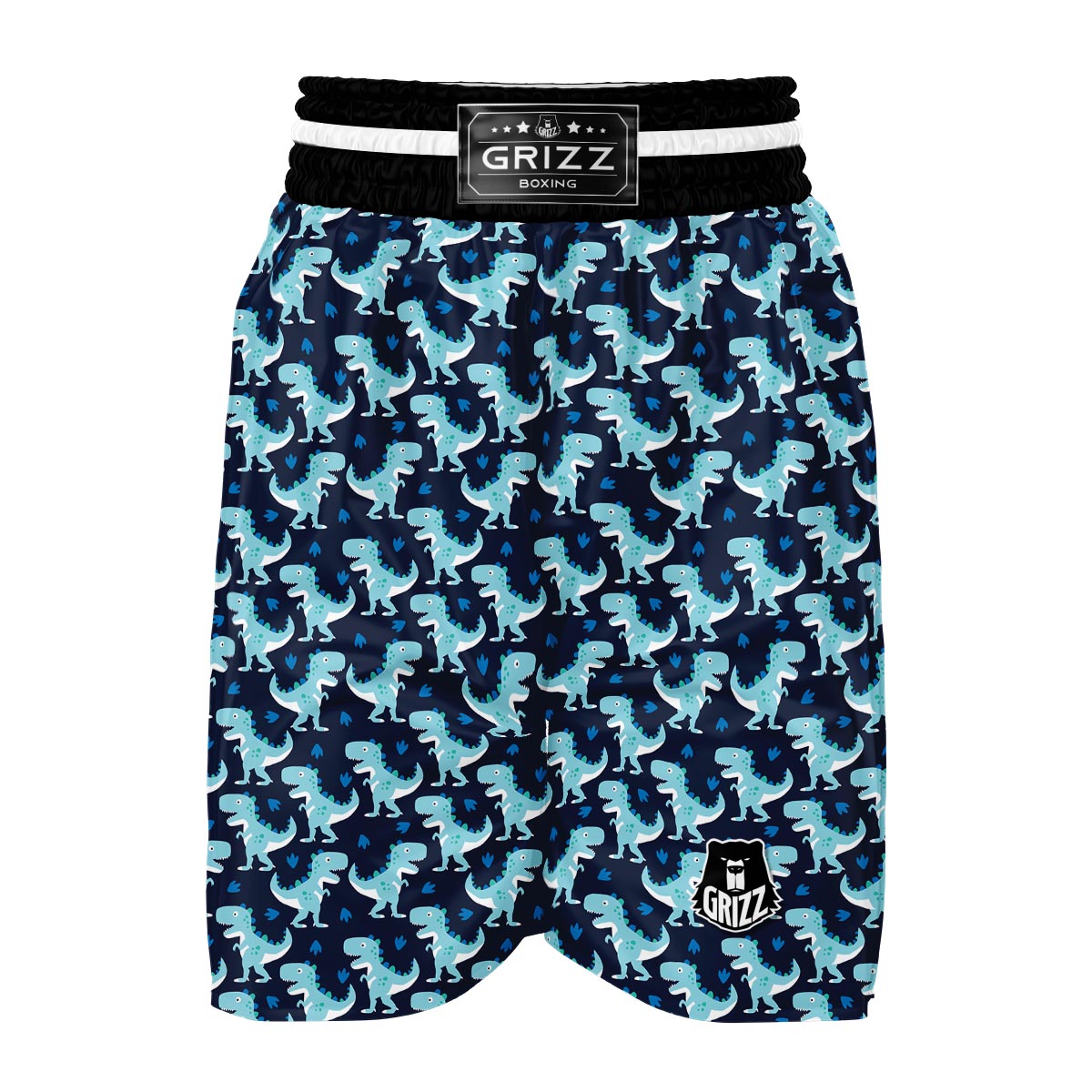 Dino Cartoon Dinosaur Pattern Print Boxing Shorts-grizzshop